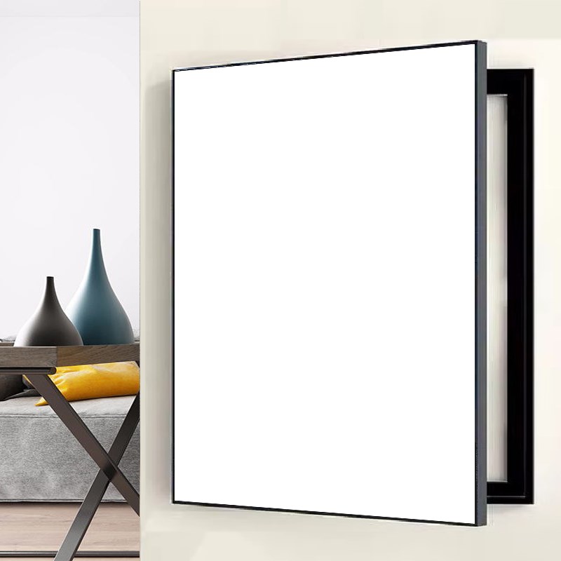 纯色可做白框白面黑框黑q面免打孔电表箱装饰画竖款遮挡配电箱挂