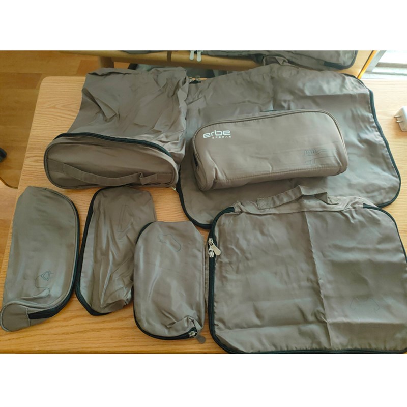 旅行用衣物收纳袋套装~灰色I密封款不可视~7件套