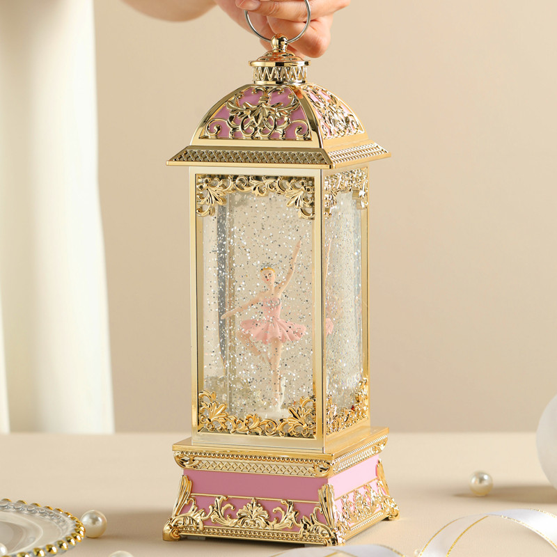 旋转木马音乐盒女生m生日礼物八音盒跳舞芭蕾女孩女童风灯家居摆