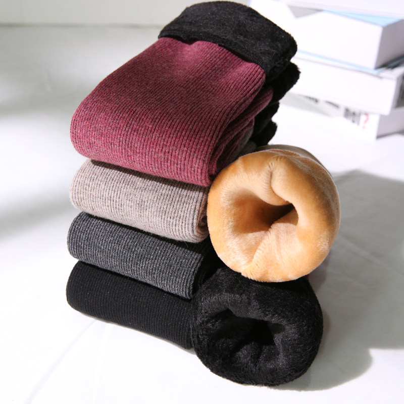 袜子男冬季超厚雪地袜成人地板袜加绒加厚中筒女冬毛袜子冬天老人