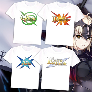 Fate Grand Order saber FGO动漫周边学生夏季短袖T恤二次元服装