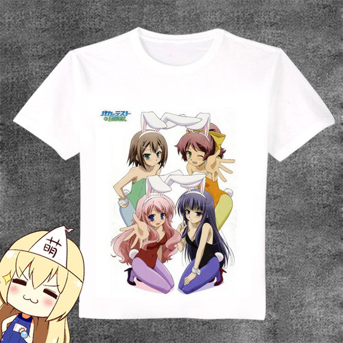 笨蛋测验召唤兽 动漫T恤周边 长短袖白T 学生服情侣装 可定制