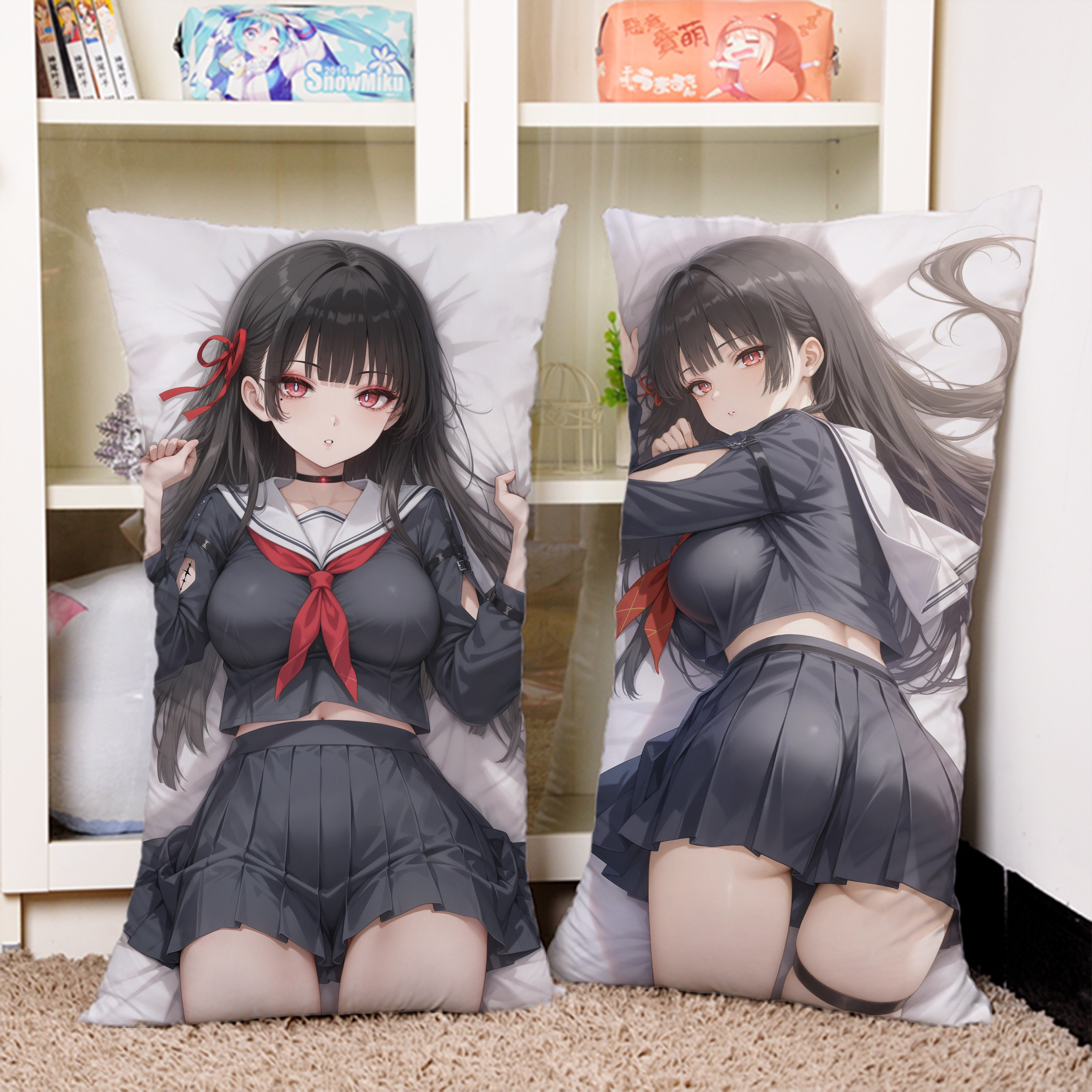 尚萌千咲动漫周边MC半身70X40抱枕靠背35X55靠垫学生靠枕护腰