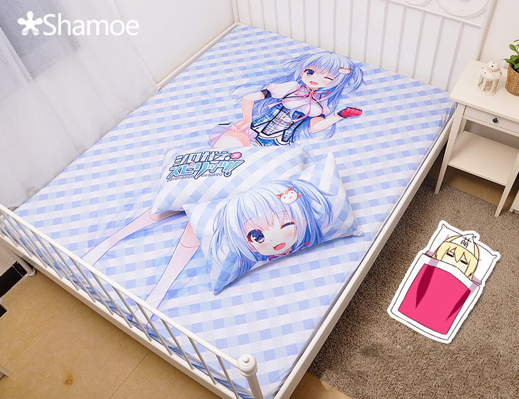 包邮 -シロガネ×スピリッツ!仲野爱 动漫床单被套法兰绒毛毯床品