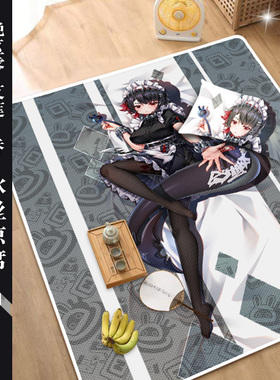 尚萌JQL艾莲乔鲨鱼妹动漫周边二次元学生宿舍冰丝凉席可水洗