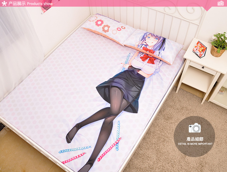 包邮粗点心战争枝垂萤动漫学生周边法兰绒珊瑚绒毛毯床单被套床笠