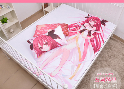 包邮 约会大作战DATE A LIVE 五河琴里定制动漫学生床单床笠床罩