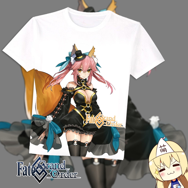 Fate/Grand Order玉藻前FGO斯卡哈阿斯托尔福动漫周边夏季短袖T恤