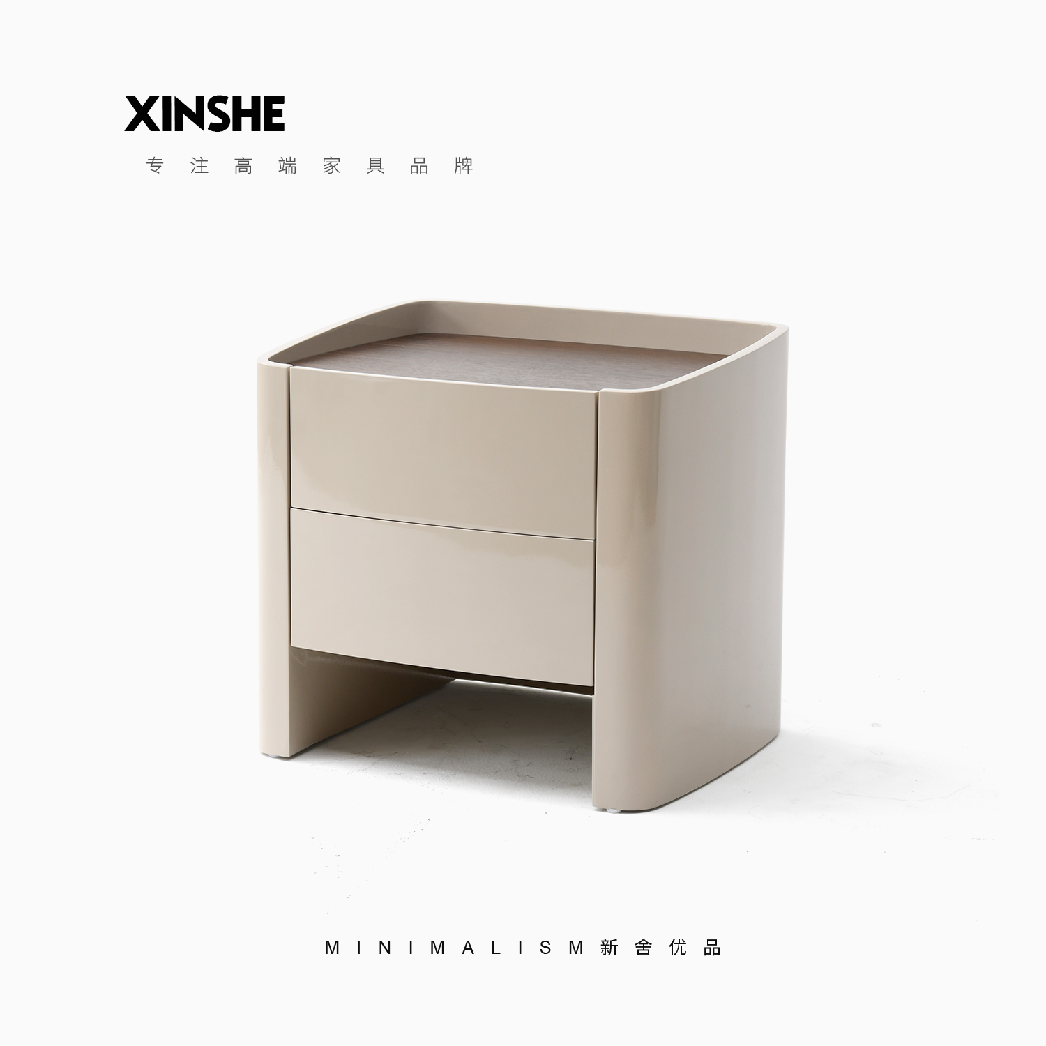 意式极简床头柜高级感设计师款