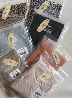 新品包邮古妃畅销7553薄款豹纹女士中高腰收腹包臀牛奶丝三角内裤