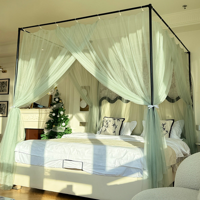 A类蚊帐加密纱幔三开门