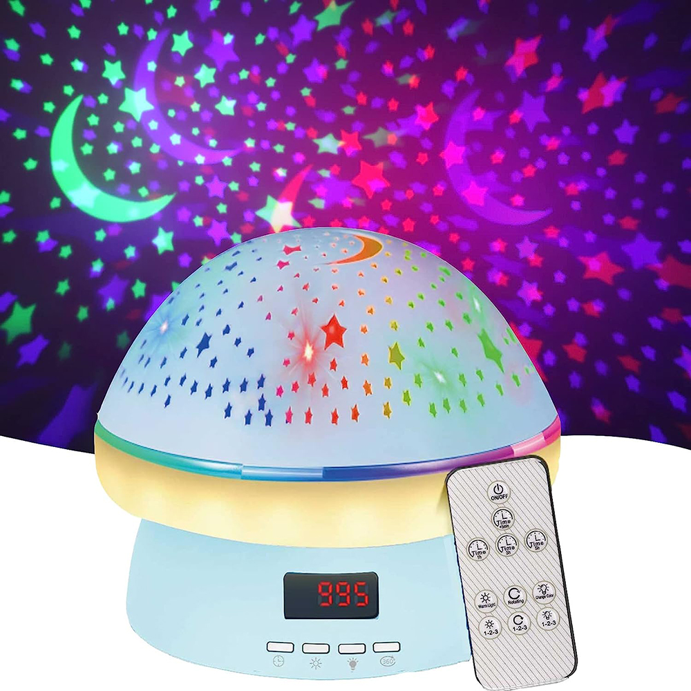 星星投影灯8种LED模式儿童夜灯