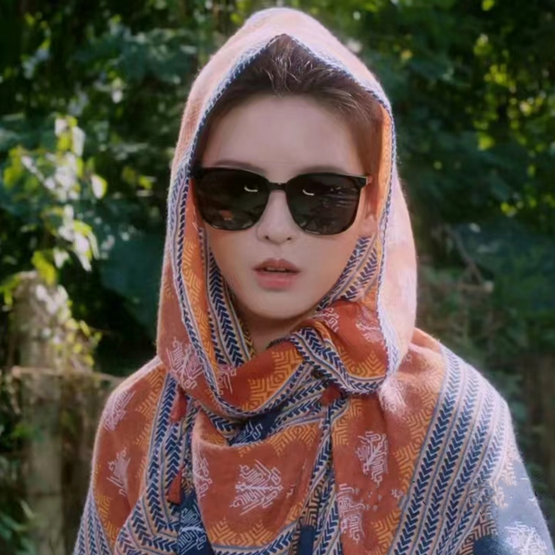 南风知我意张予曦同款围巾女春夏度假风文艺棉麻旅游防晒包头丝巾