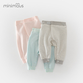 安琪小鼠宝宝开扣裤 子 婴儿裤 子春秋裤 子全开扣裤