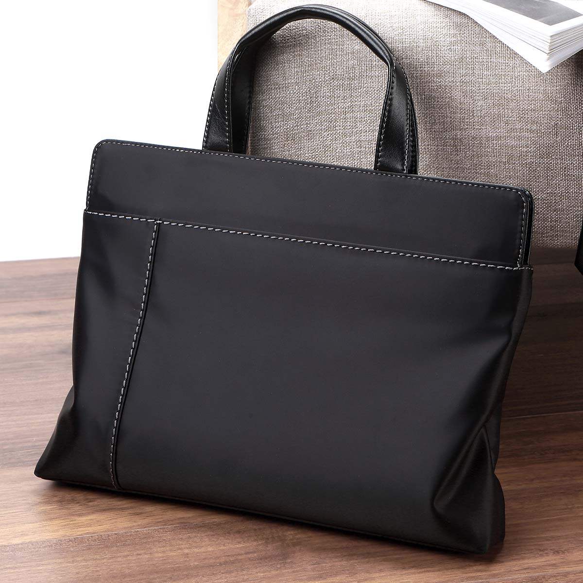 斐格手提包男包商务牛津布电脑包休闲简约男士帆布文件包公文包男