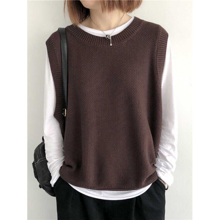 别错过！大码2026超火针织全棉马甲背心女叠穿春秋短款马夹坎肩
