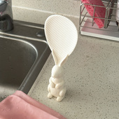 日本Francfranc兔子饭铲日本饭勺家用小兔子可立式 不粘饭铲