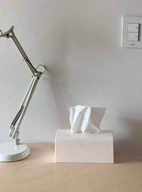 米间食堂  抽纸式纸巾盒ins简约白色日式厕所卫生间纸抽盒