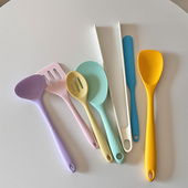 多巴胺厨房 硅胶勺子小号漏勺密铲子漏铲沙拉勺煎铲小汤勺厨具勺