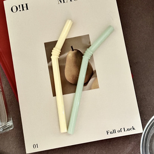 4个装 奶呼呼吸管玻璃耐高温高硼硅搅拌棒弯头粗非一次性食品级