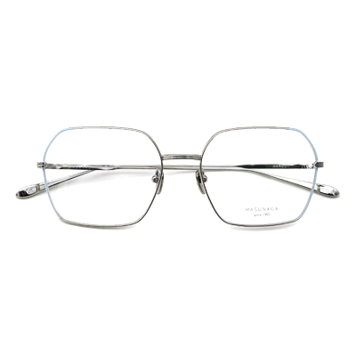 masunaga多边形全框日本手工眼镜