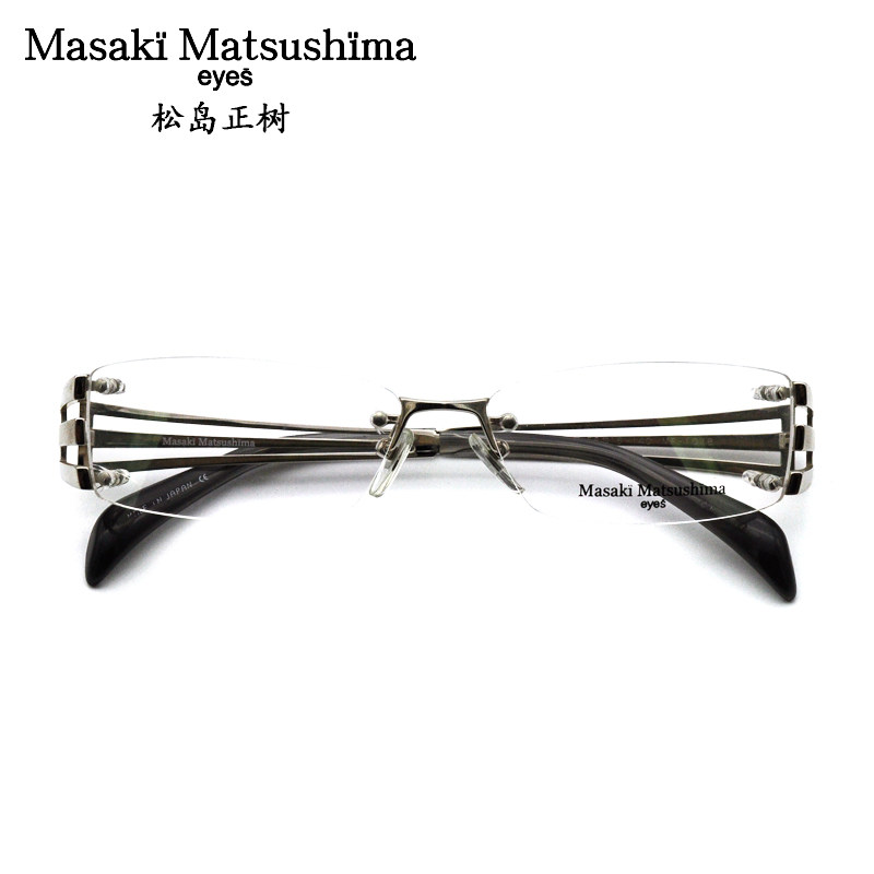 松岛正树眼镜架masaki matsushima日本无框纯钛近视眼镜框mf-1078