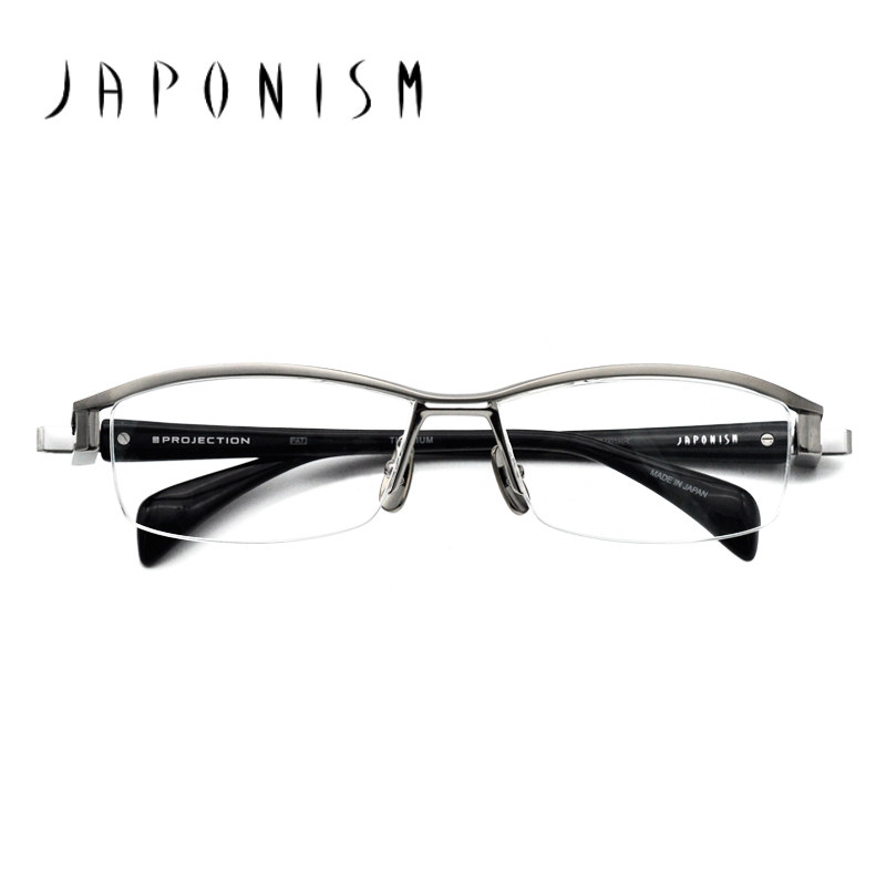 日本眼镜JAPONISM/加朋尼斯眼镜框纯钛手工半框男近视镜架JP001RR