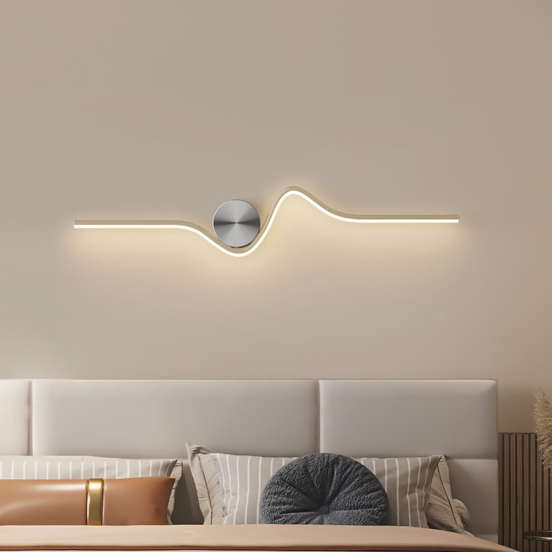 法式奶油风长条壁灯客厅沙发背景墙灯极简个性挓寂风卧室床头灯具