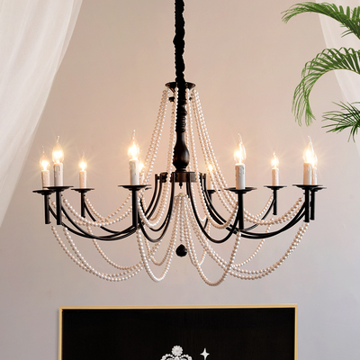 高级感法式客厅珍珠吊灯