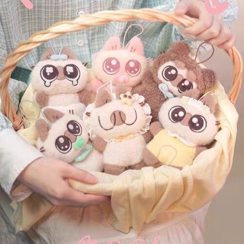 暹罗猫小豆泥安抚毛绒挂件