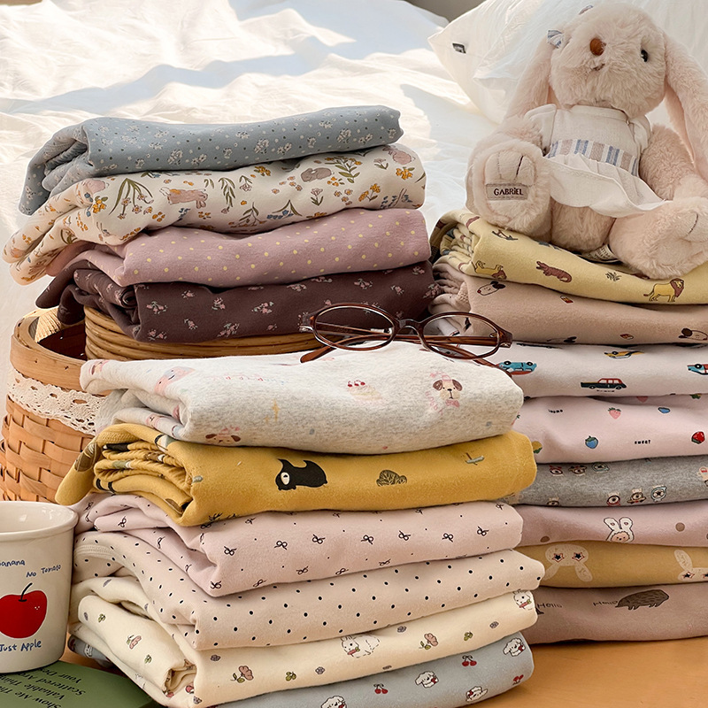 儿童10A抗菌羊毛拉架家居服男女童无骨A类睡衣秋冬卡通秋衣秋裤潮