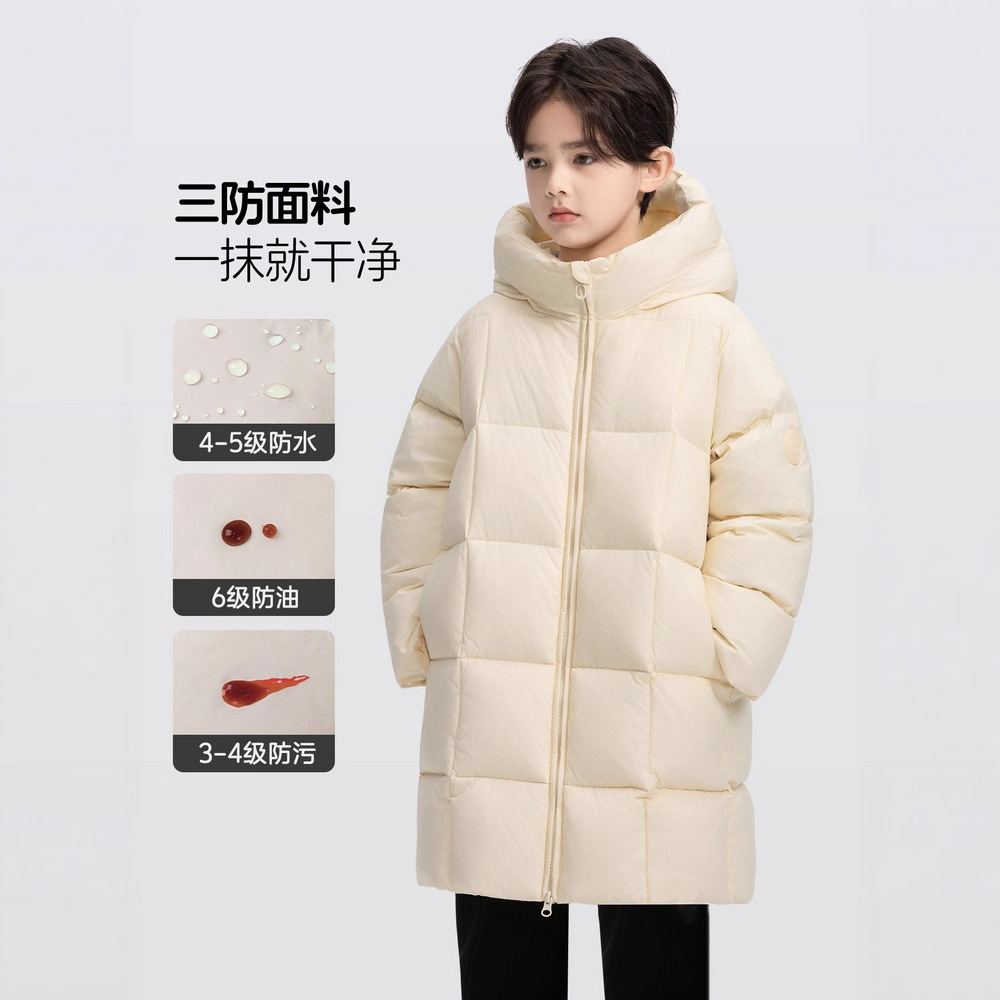 童装男童羽绒服2025冬季女童新款儿童中长款加厚保暖外套