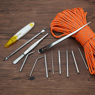 亚马逊新款 needle手工DIY 伞绳编织撬钉不锈钢编藤撬针paracord