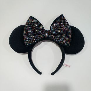 米奇老鼠米老鼠米妮Minnie Mouse卡通儿童发箍毛绒黑亮点生日礼物