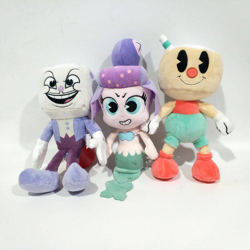 茶杯头大冒险cuphead游戏周边美人鱼boss毛绒玩具公仔