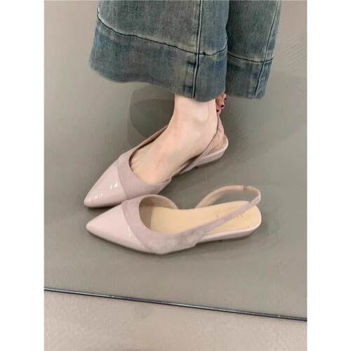 法式包头仙女晚晚风凉鞋女2026新款夏季配裙子尖头浅口单鞋穆勒鞋