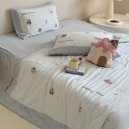 卡通全棉超柔云雾纱夏凉被四件套