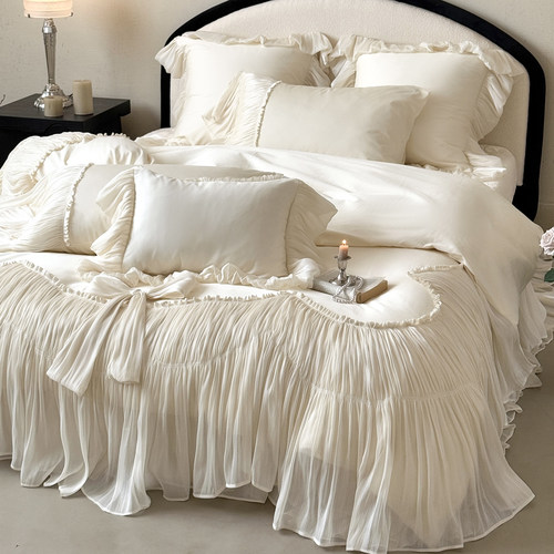 法式高级感纯棉全棉长绒棉四件套