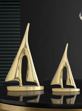 办公室一帆风顺铜工艺品摆件家居客厅玄关酒柜装饰品创意开业礼物