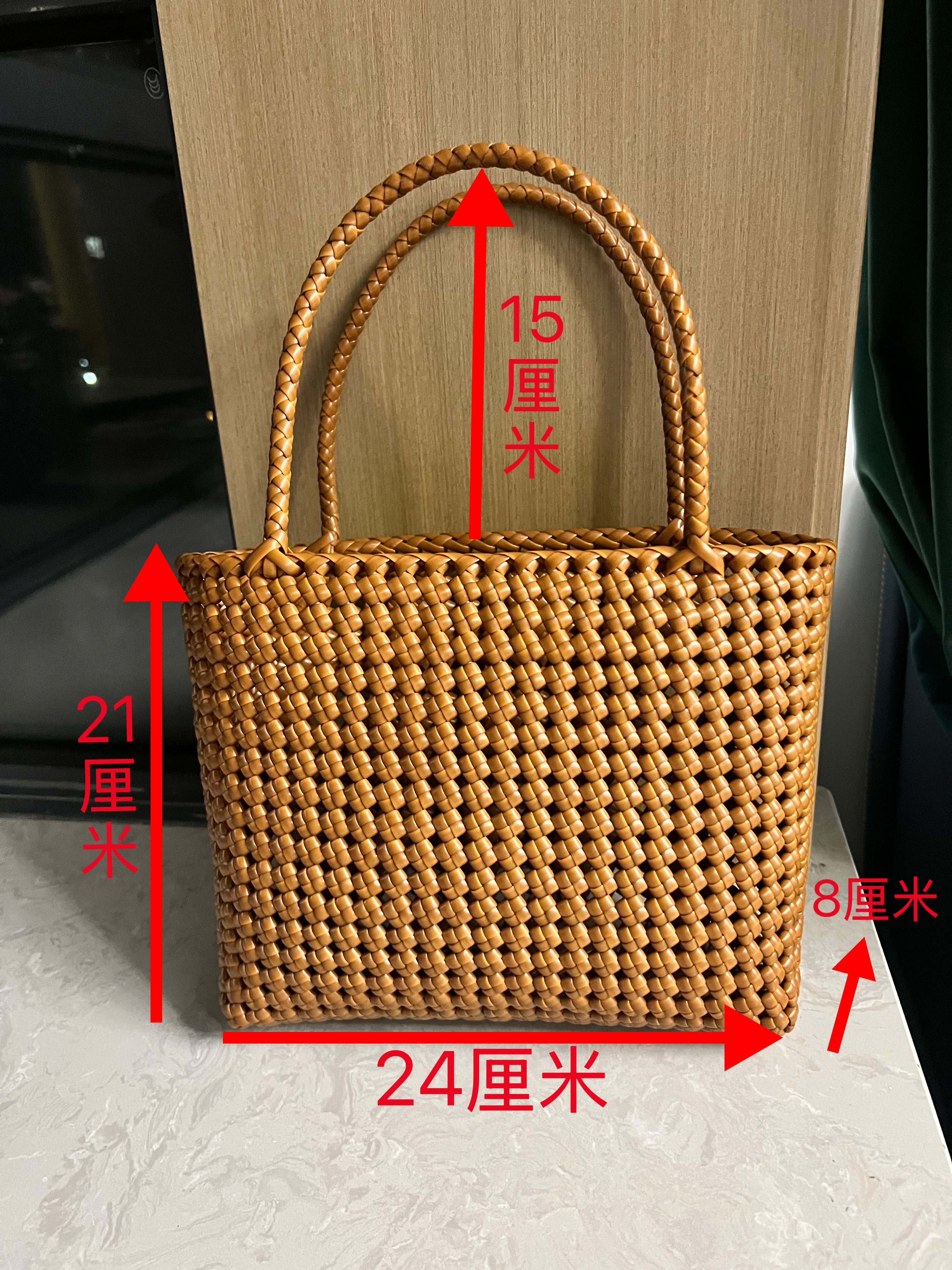 【成品】纯手工仿藤条编织手提包镂空精致百搭托特包高颜值送礼物