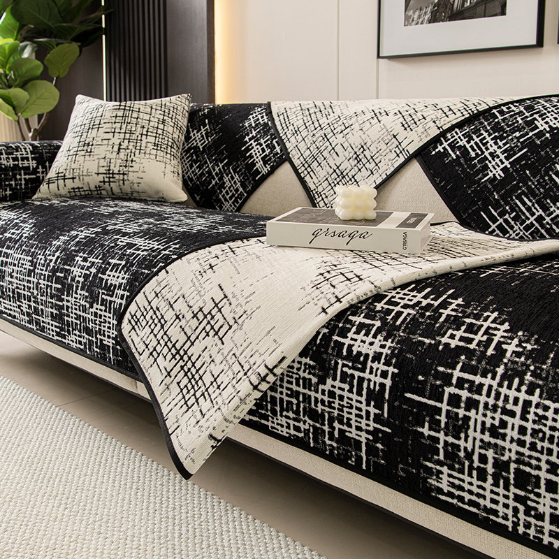 雅颜雪尼尔防滑耐磨简约风沙发垫