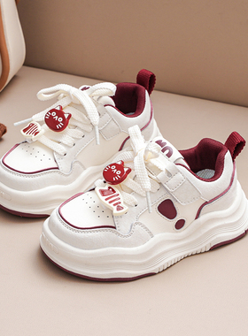 2025春新款低帮男女童运动鞋透气休闲儿童板鞋韩版轻便百搭老爹鞋