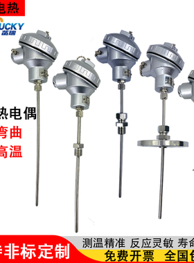 K型铠装热电偶WRNK-131可弯曲温度探头WZPK-231铠装Pt100铂热电阻
