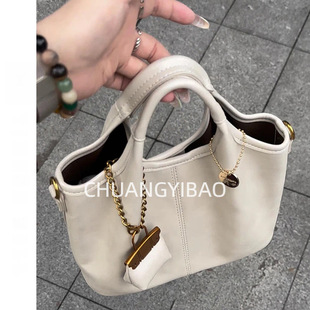 超火水桶手提菜篮子包包女2025新款轻奢小众高级感外出杂物小拎包