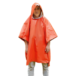 户外露营登山应急保温毯急救毯锡纸铝箔救生毯野外求生防失温雨衣