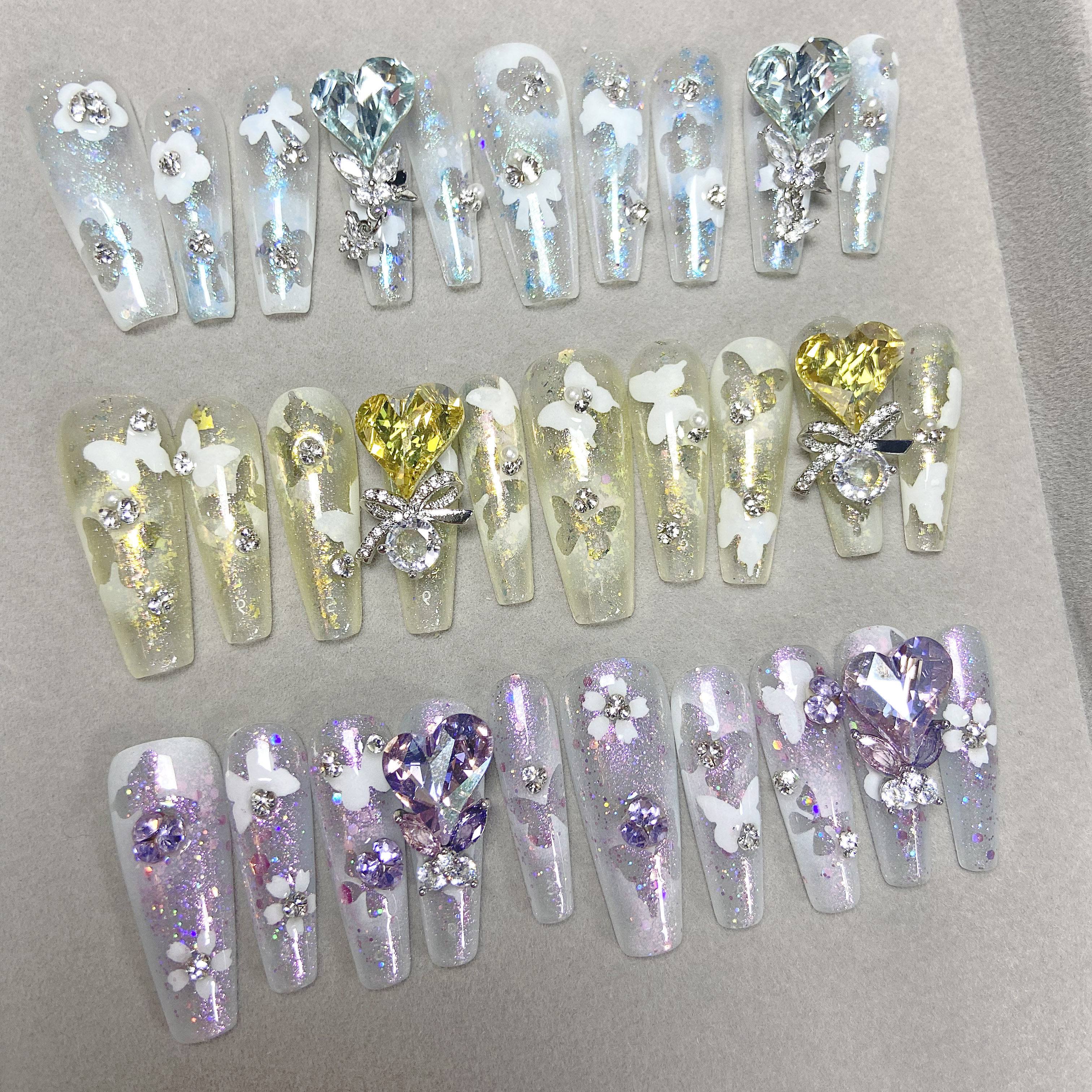 施华洛歪心清透仙气穿戴甲夏日清凉穿戴甲