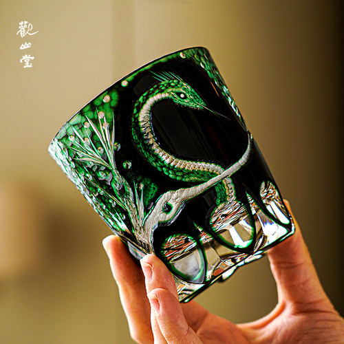 蛇年个性威士忌酒杯江户切子杯