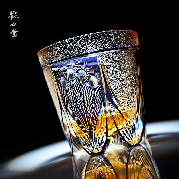 江户切子日式水晶玻璃酒杯