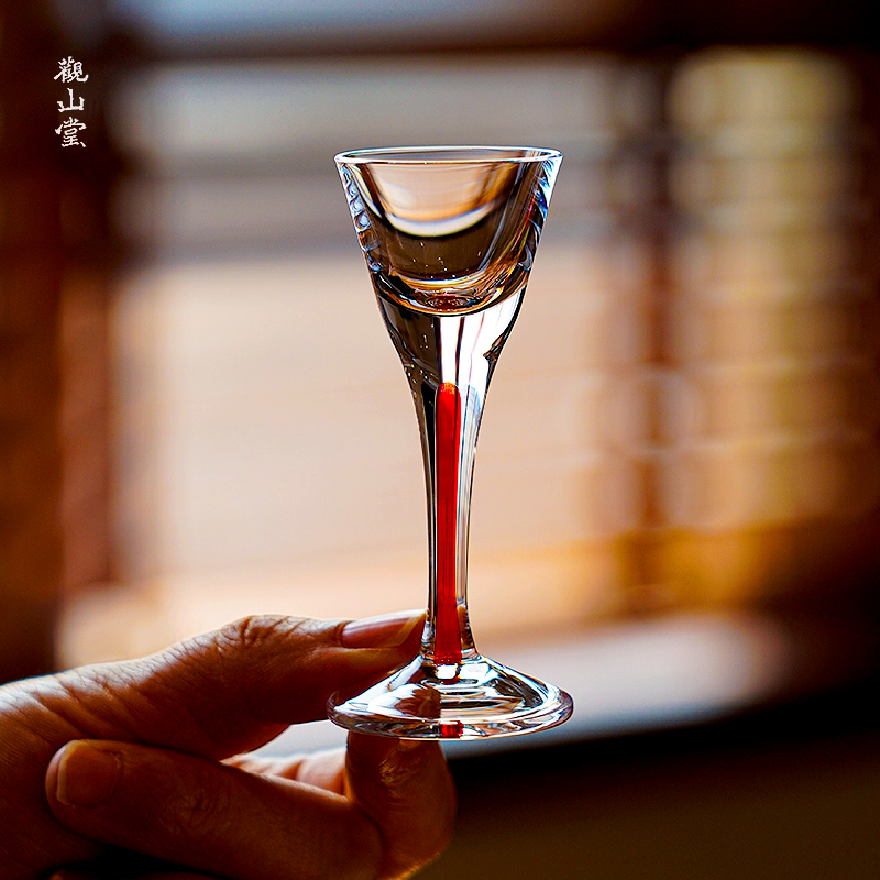 国风红芯水晶玻璃白酒杯分酒器