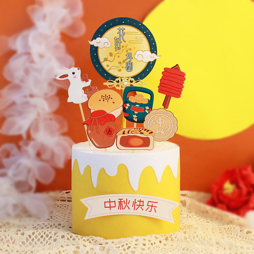 风花好月圆玉兔许愿灯